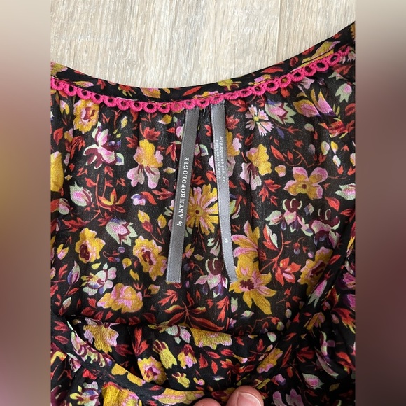 Anthropologie Women’s Pauline Balloon-Sleeved Blouse Floral Print - Size Medium - Picture 7 of 11
